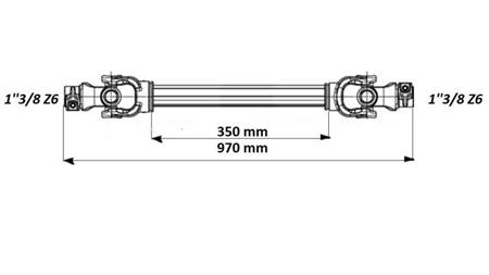 ЕКО КАРДАН 970mm 70-110HP С ЛАМИЛА - размери