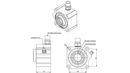 Dimensiuni POMPĂ HIDRAULICĂ DRIVE - ZF ALUMINIU CU COMUTATOR
