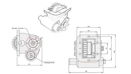 Dimensiuni POMPA HIDRAULICĂ - IVECO 475 SMLX