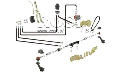 HYDRAULICKÉ ŘÍZENÍ HYDROSTATICKÝ SET URSUS C330 - PŘEDNÍ CYLINDR