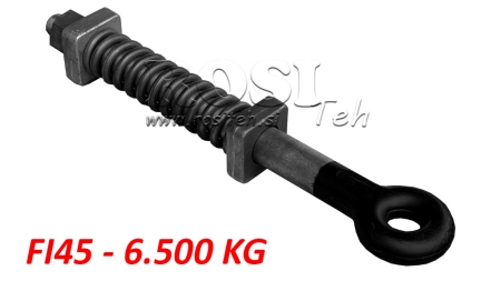 DAMPING SVIVEL DRAGKROK MED FJÄDER FI45 6.500KG