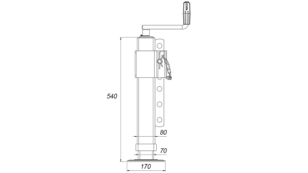 LEGĂTURĂ DE SUPORT FILETATĂ REGULABILĂ 380mm - 1,200kg