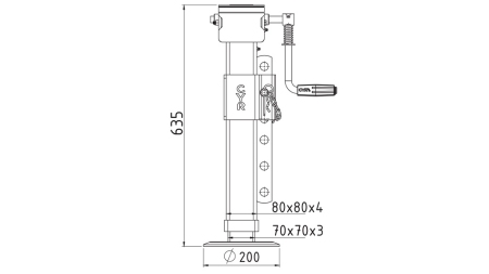 REGULEERITAV KEEVITATUD TOEJALGS 380MM - 4.000KG