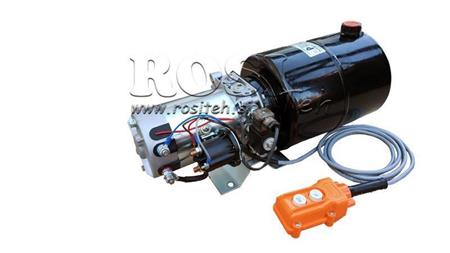 AGREGAT HIDRAULIC MINI 24V DC - 2.2kW = 2.1cc - 8 lit - asamblare în direcție unică (metal)