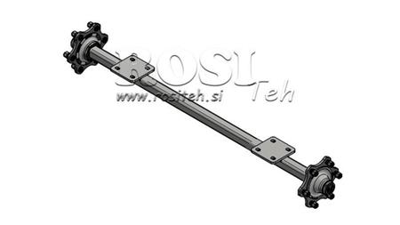 ОС ЗА ПРИВЕЗВАНЕ 1800 кг БЕЗ ТОРМОЗИ (1460 mm) с монтажна плоча