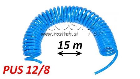 PUS 12/8 15m FURTUN DE AER ALBASTRU NEDEZVOLTAT SPIRALAT