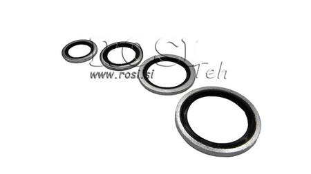 TVÄTTMASKIN MED GUMMISEAL 1/4'' - 13.70x20.70 mm