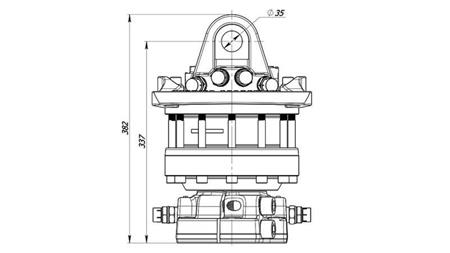 ROTATOR HIDRAULIC 10000/5000 KG CU FLANȘĂ