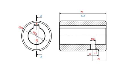 REDUCȚIE PENTRU HIDROMOTOR MP-MR 25x70x10