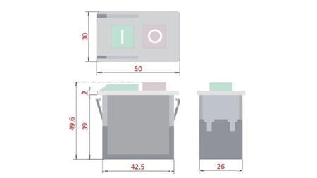 ПРЕКЛЮЧВАТЕЛ on/off 5E4 250V 6A