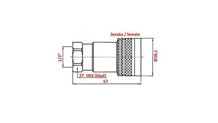 CUPLARE RAPIDĂ FEMELĂ TRACTOR 1/2