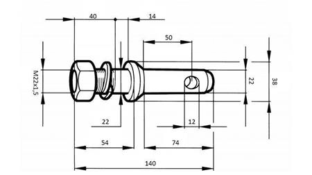 CUVETĂ DE MONTARE fi22mm CU FILET M 22x1.5