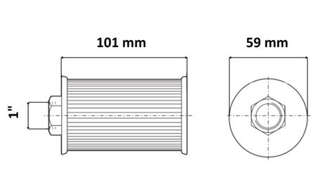 FILTRU HIDRAULIC DE SUCȚIE METAL 1 - 25 LIT