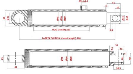 HYDRAULICKÝ ŘÍDÍCÍ CYLINDR STEJNÝ OEM-9123.330.4,9104.330.4