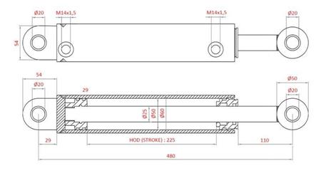 CILINDRU DE DIRECTIE HIDRAULIC FIAT-NEW HOLLAND OEM-5189893