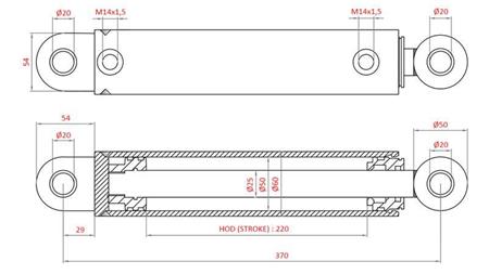 CILINDRU HIDRAULIC DE DIRECȚIE FIAT-NEW HOLLAND OEM-87521950, 47582858