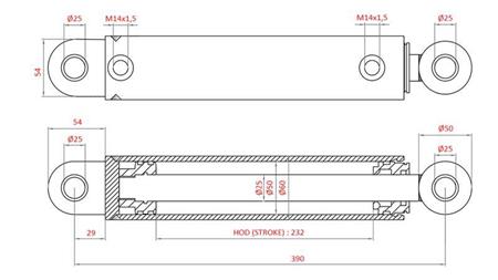 CILINDRU HIDRAULIC DE DIRECȚIE FIAT-NEW HOLLAND OEM-87302891, 5164022, 82991196
