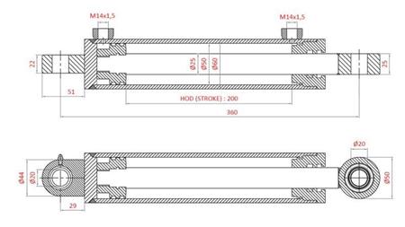 HYDRAULICKÝ ŘÍDÍCÍ CYLINDR FIAT-NEW HOLLAND OEM-5164023