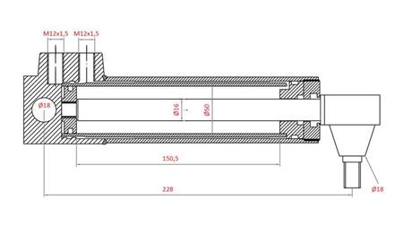 ХИДРАВЛИЧЕН УПРАВЛЯВАЩ ЦИЛИНДЪР MASSEY FERGUSON OEM-3401553M92, 3774728M91