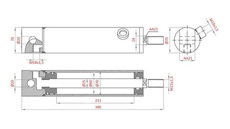 CILINDRU DE DIRECȚIE HIDRAULIC MASSEY FERGUSON OEM-3483329M92