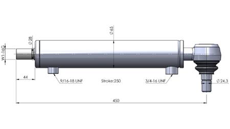 ХИДРАВЛИЧЕН ЦИЛИНДЪР ЗА УПРАВЛЕНИЕ КЕЙС OEM-435662A1