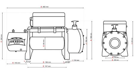 12 V ЕЛЕКТРИЧЕСКА ВИШКА DWM 10000 HD - 4536 кг