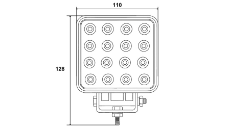 LEDOWA LAMPKA ROBOCZA - ŚWIATŁO 16 LED 48W 12V-24V