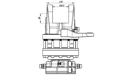HYDRAULICKÝ ROTÁTOR 12000/6000 KG S FLANŠÍ