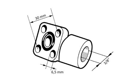 ТРУБНО СВЪРЗВАНЕ 3/8 - ПРАВ ФЛАНЕЦ BOSCH fi 30