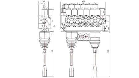 VANĂ HIDRAULICĂ 6xP40   2x JOYSTICK