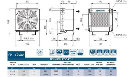 RĂCITOR DE ULEI AC 230V HY01001 10-40 LIT