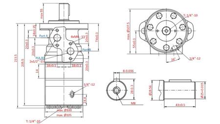 HYDROMOTOR B/MR 80 - CU FRÂNĂ