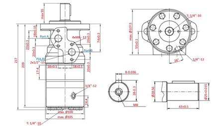 HIDROMOTOR B/MR 100 - CU FRÂNĂ