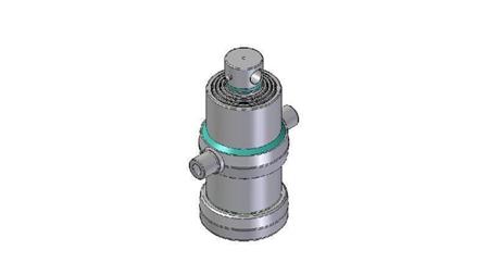 4070F -CILINDRU TELESCOPIC STANDARD/GAURĂ 4 ETAPE CURSĂ 1030 DIAMETRU 170