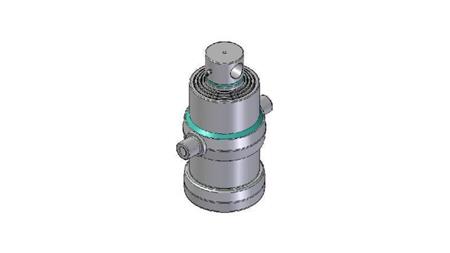 4080F -CILINDRU TELESCOPIC STANDARD/GAURĂ 4 ETAPE CURSĂ 1010 DIAMETRU 190