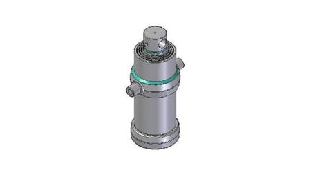 4083F -CILINDRU TELESCOPIC STANDARD/GAURĂ 4 ETAPE CURSĂ 1670 DIAMETRU 190