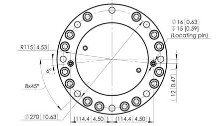 ХИДРАВЛИЧЕН РОТАТОР CPR8-01 33000-8000 KG