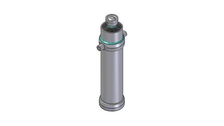 5012S -TELESCOPISK SYLINDER STANDARD/KULE 5 TRINN SLAG 2740 DIAMETER 190