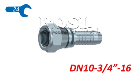ХИДРАВЛИЧНА ВРЪЗКА DKJ JIC74° ЖЕНСКА DN10-3/4”-16