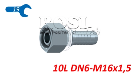 ХИДРАВЛИЧНА ВРЪЗКА DKOL 10 L ЖЕНСКА DN6-M16X1.5