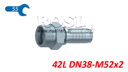 ХИДРАВЛИЧНА ВРЪЗКА CEL 42 L МЪЖКИ DN38-M52X2