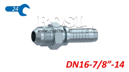 ХИДРАВЛИЧНА ВРЪЗКА AGJ JIC74° МЪЖКИ DN16-7/8”-14