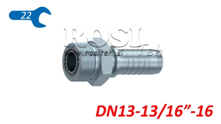 ХИДРАВЛИЧНА ВРЪЗКА AGORFS МЪЖКИ DN13-13/16-16