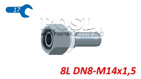 ХИДРАВЛИЧНА ВРЪЗКА DKOL 8 L ЖЕНСКА DN8-M14X1.5