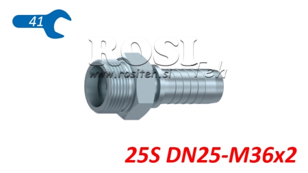 ХИДРАВЛИЧНА ВРЪЗКА CES 25 С МЪЖКИ DN25-M36X2