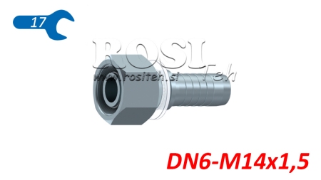 ХИДРАВЛИЧНА ВРЪЗКА DKOS 6 С ЖЕНСКИ DN6-M14X1,5