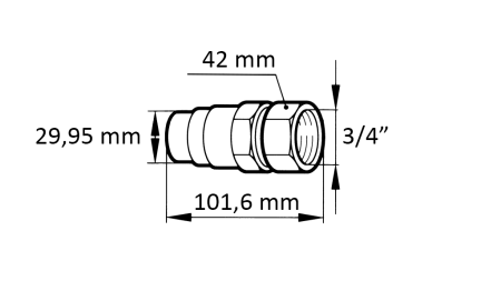 RASK KOBLING GRAVEMASKIN FFH HANN 3/4 48MM
