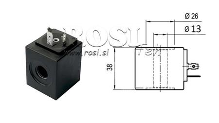 Bobină ELECTROMAGNETICĂ 12V DC - fi 13mm-38mm IP65