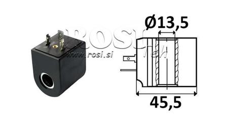 ЕЛЕКТРОМАГНИТНА КОИЛА 12V DC - CB08 - fi 13.5mm-39.3mm 20W IP65