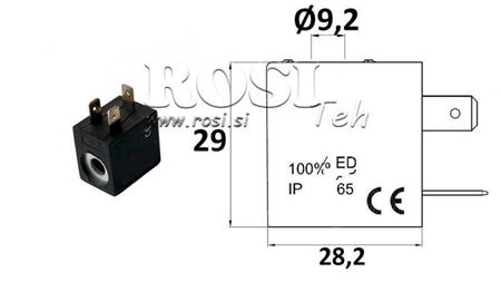 ЕЛЕКТРОМАГНИТНА КОИЛА 230VAC ЗА КЛАПАН - фи 19.2mm-29mm 4W